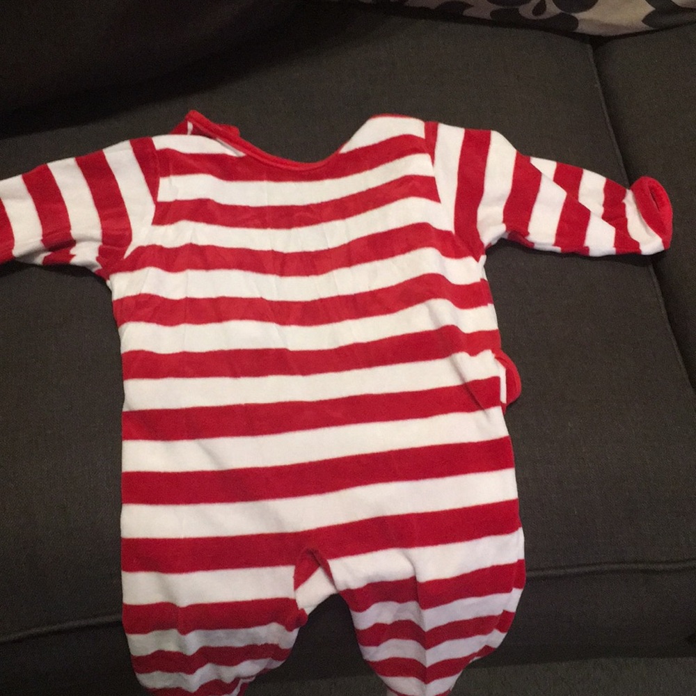 Red and white striped pajamas (18 months)